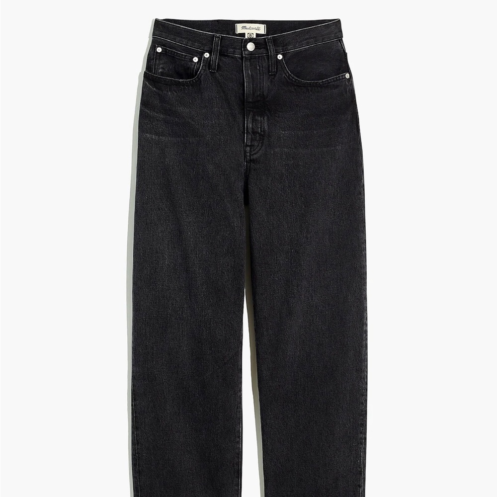 26T Madewell Tall Balloon Jean in Black with Button Fly
